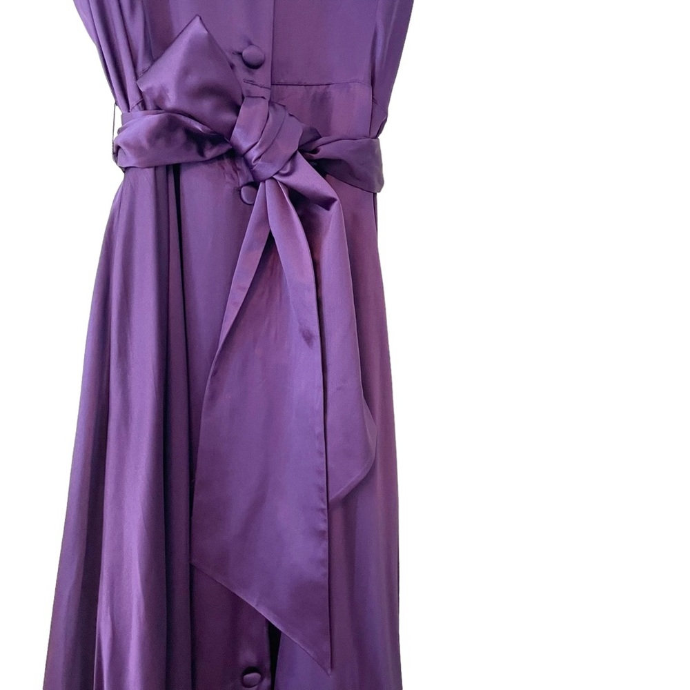 J. Peterman Purple Maxi Sundress with Flutter Sleeves - Picture 6 of 9